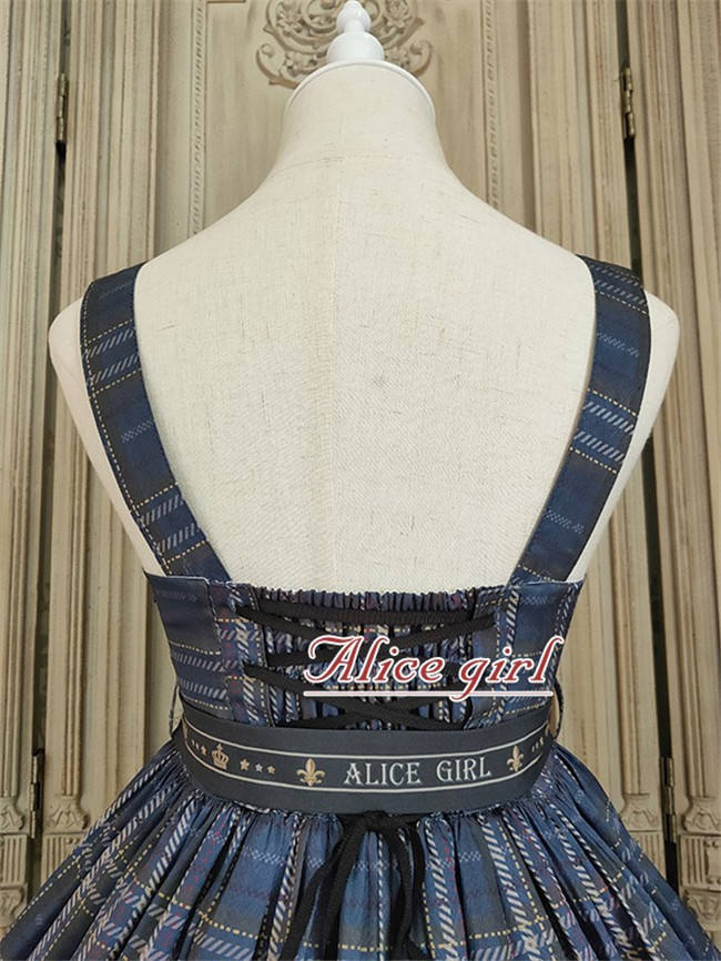 Alice Girl ~Gingham Teddy Lolita JSK -Pre-order