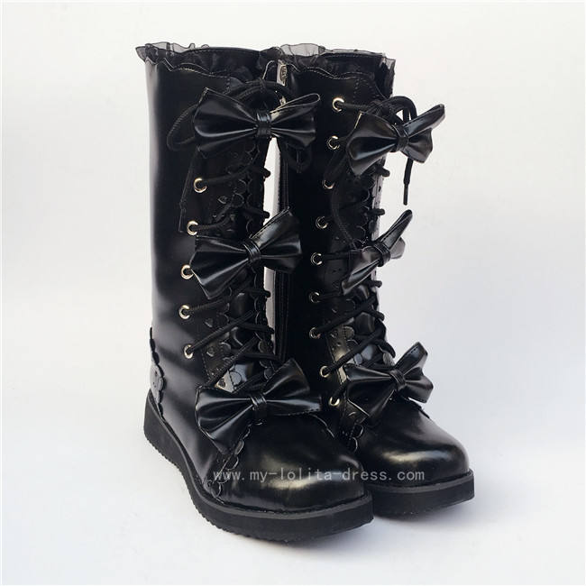 Sweet Bows Lolita Mid-calf Boots