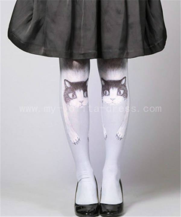 Cat Hold Legs~80D Velvet  Lolita Tights