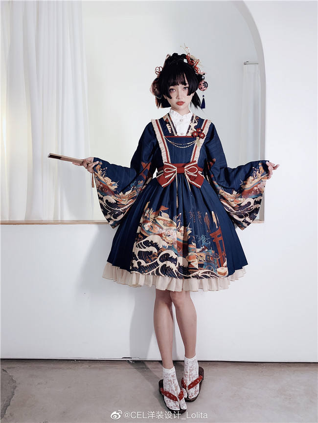 CEL Lolita ~Kaiseki Island Lolita JSK Slight High Waist -Ready Made