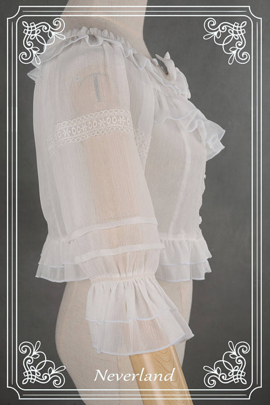 Neverland Lolita Chiffon Lolita Inner Short Blouse - For Summer
