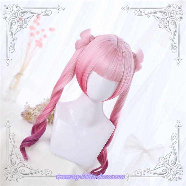 Small Fu Butterfly~Long Curls Two Ponytails Lolita Wig