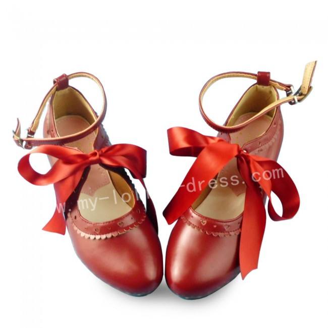 Sweet Red or Wine Lolita Heels Shoes