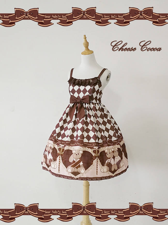 Mace Bear~ Sweet Slight High Waist JSK S In Stock