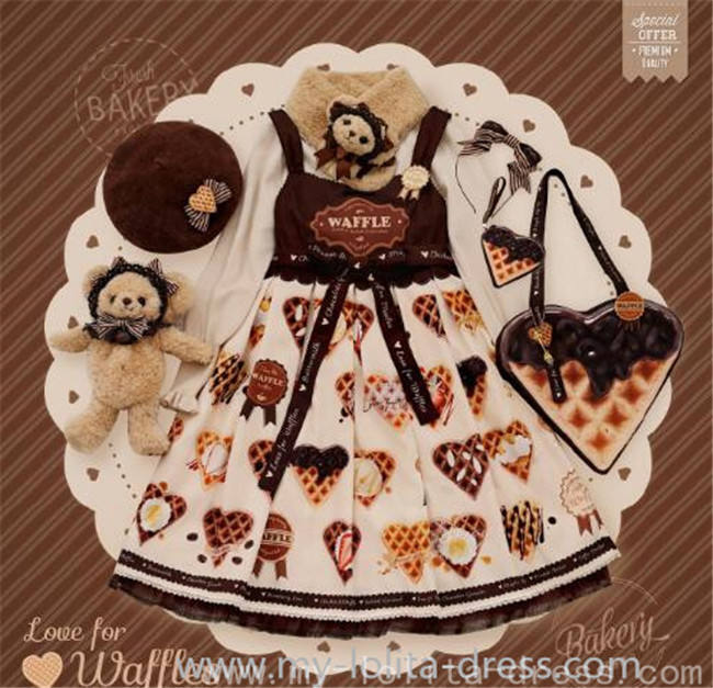 Love for Waffles ~ Sweet Lolita Jumper -2 Versions Ready Made