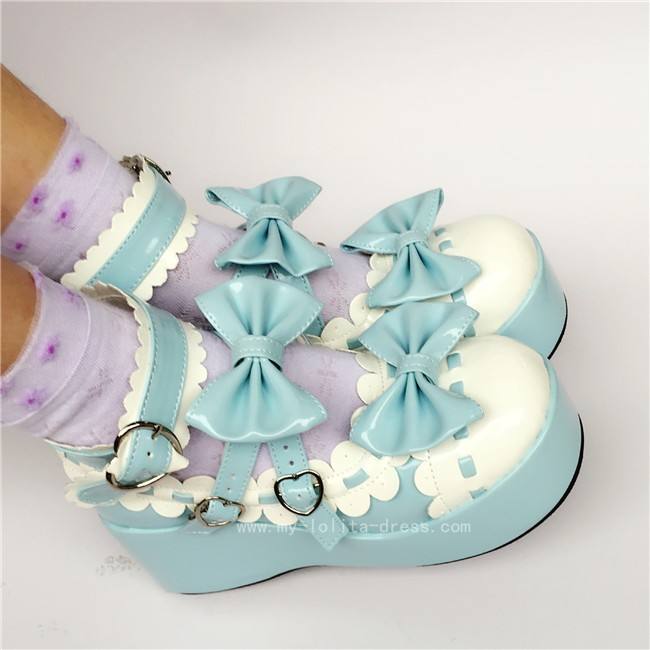 Sweet Red Whtie Lolita High Platform