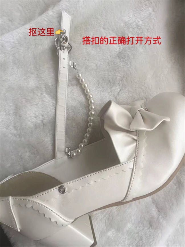 Cinderella~ Sweet Bow Beadchain Lolita Shoes