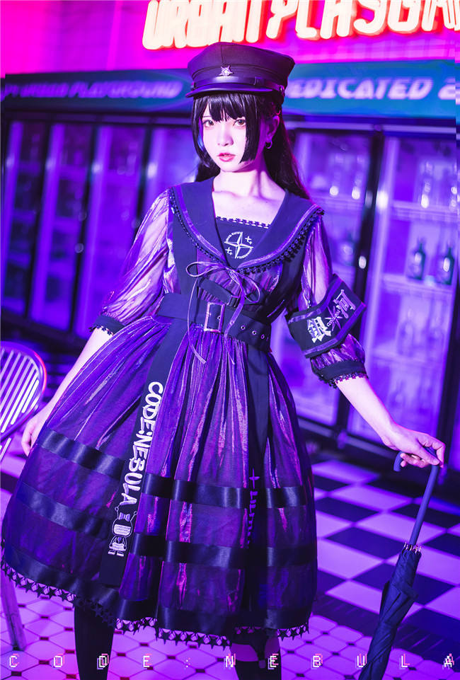 Lilith House ~NEBULA Punk Style Lolita OP -Ready Made