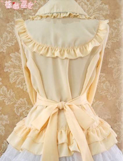 Long Sleeves Ruffles Silk Linen Lolita Shirt