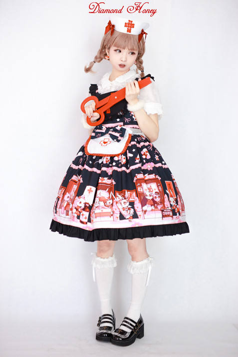 Doll Hospital~ Lolita Printed JSK Dress -out