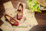Replica Lolita Square Heels Shoes with Wrinkle
