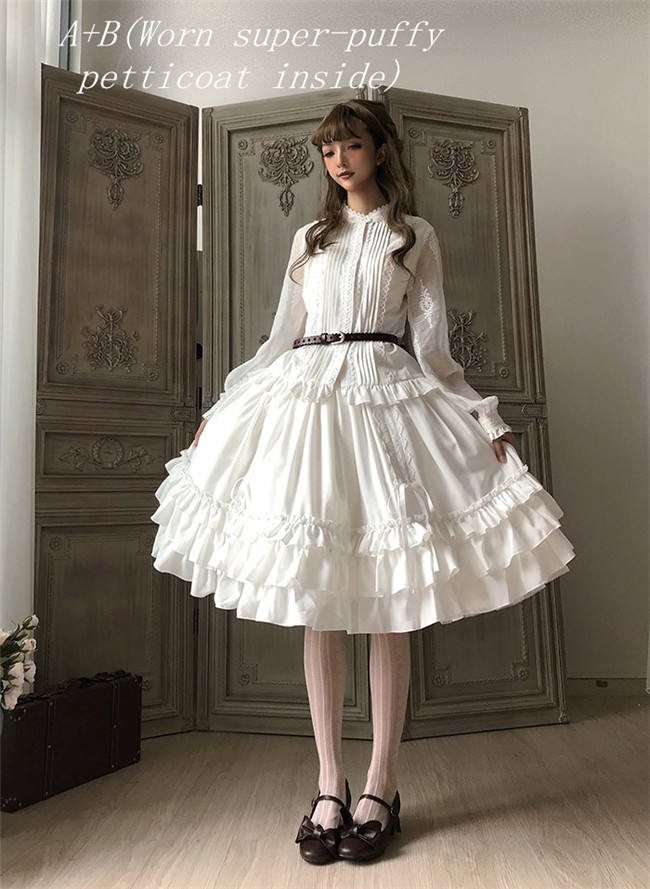 Little Dipper Camellia~ Sweet Lolita Underskirt Petticoat -Flexible Length -Ready Made