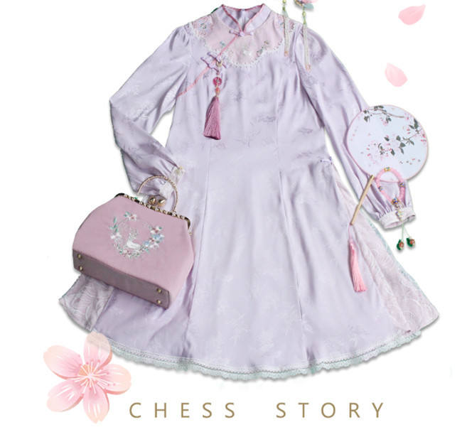 Hole Fairy Guide~ Qi Lolita OP Dress -Ready Made