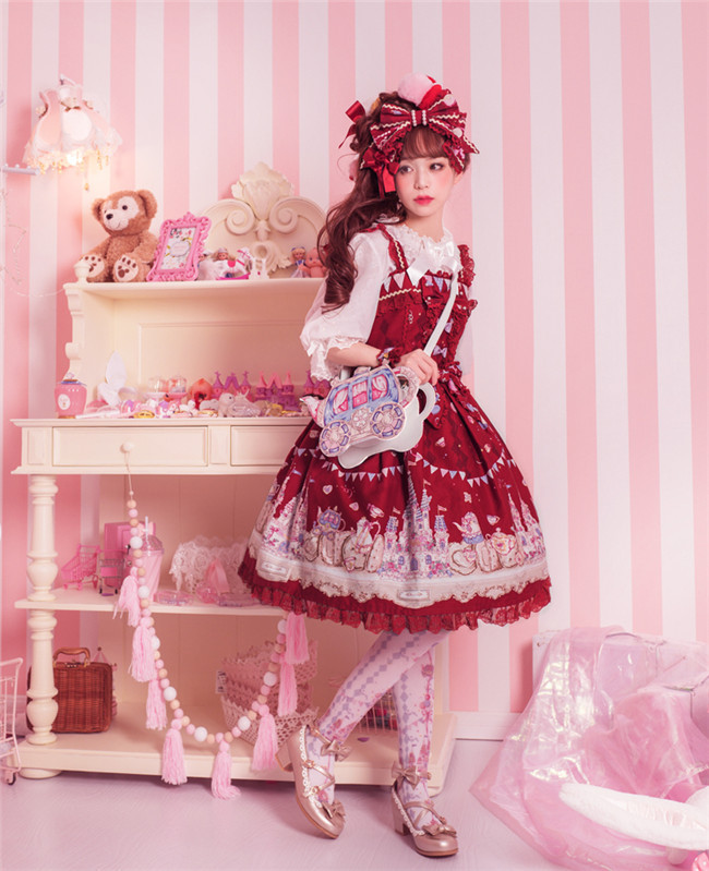 Sugar Carnival- Gold-stamping Pure Cotton Lolita JSK