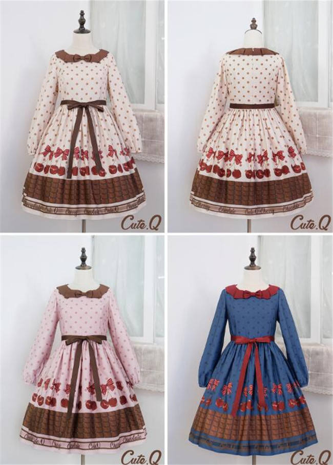 Cherry Chocolate~ Sweet Lolita OP/JSK -Pre-order Closed