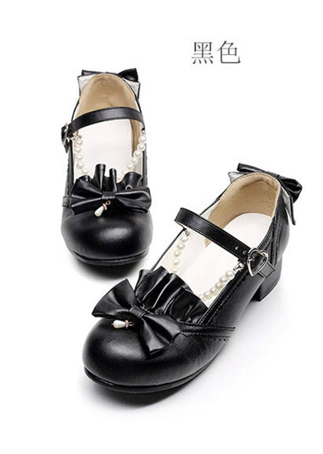 Cinderella~ Sweet Bow Beadchain Lolita Shoes