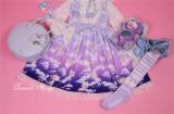 Dream Angel ~Sweet Girl's Lolita JSK Dress with White Cloud Pattern - OUT