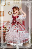 Elpress L ~Christmas F Milky Way Sailing Luxury Elegant Lolita JSK With Detachable Overskirt -Ready Made