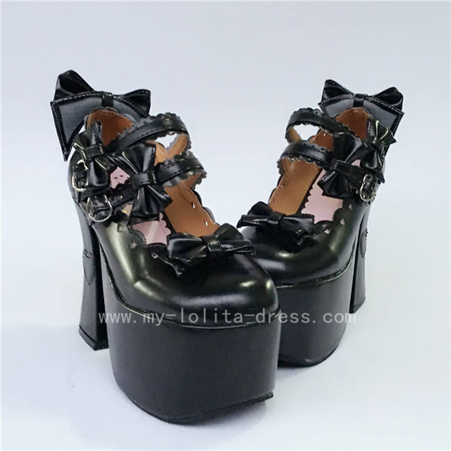 White Hearts Sweet Lolita Girls Shoes