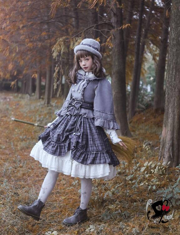 Little Red Riding Hood~ Classic Lolita Fish-bone Skirt + Blouse+Cape-Pre-order Closed