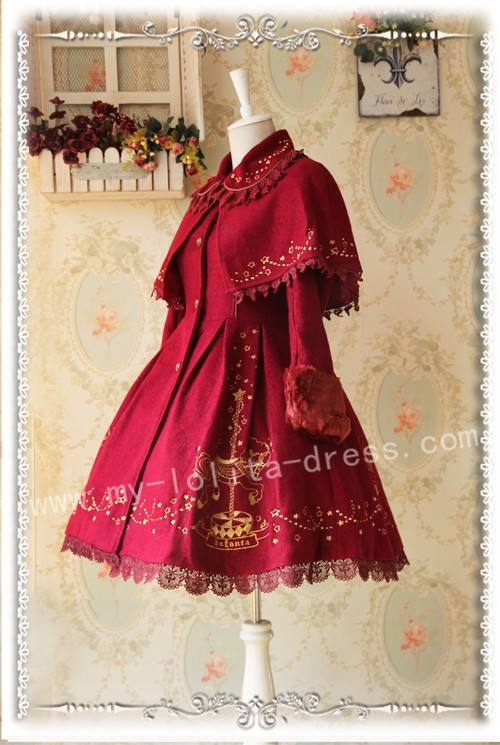 Infanta Merry-go-round Gold Emboridery Lolita Jacket and Cape