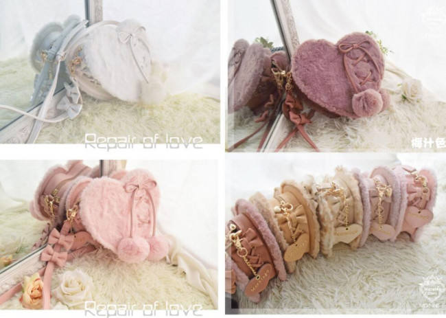Repair of Love/Star~ Sweet Lolita Fur Hand Bag/Cross-body Bag