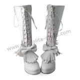 Sweet Bows Straps Lolita Middle Shaft Boots