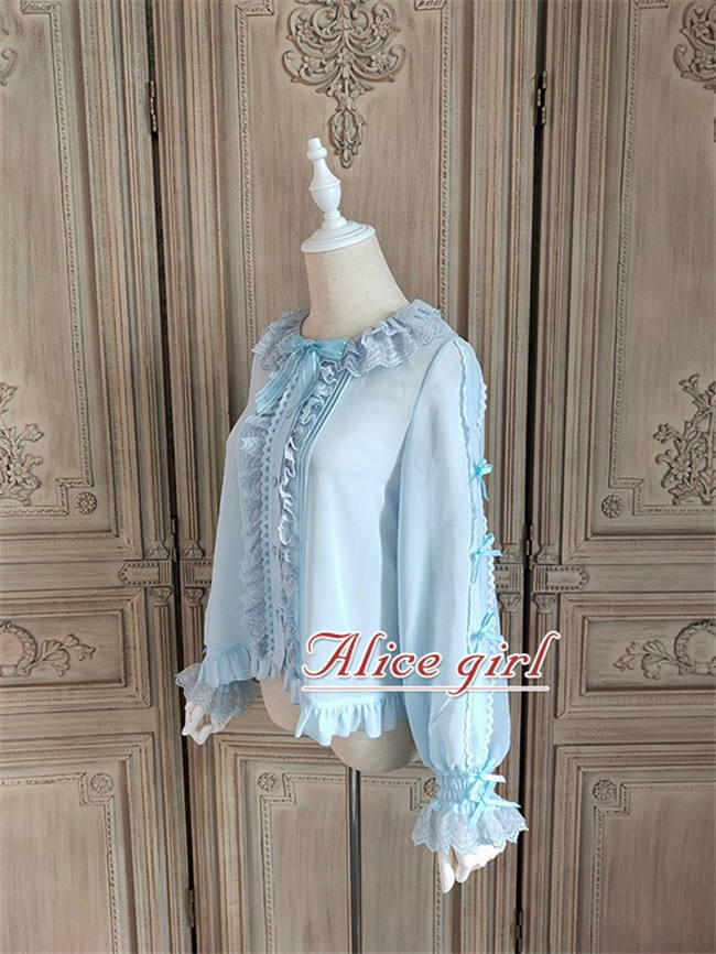 Alice Girl ~The Kitty's Tea Party Lolita Blouse -Pre-order
