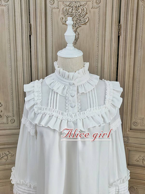Alice Girl ~Gingham Teddy Vintage Velvet Lolita Blouse - Black Size L  In Stock