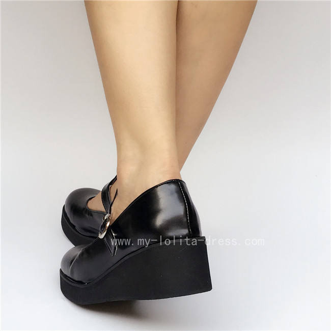 Sweet Girls' Black Matte Lolita Shoes