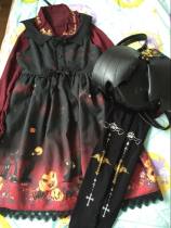 Mu-fish Devil Wings Lolita Bag with Lace Decoration -In Stock