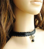 Sweet Black Lace Bowknot Handmade Lolita Necklace -OUT