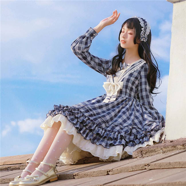 Strawbery Witch ~Sailor Style Gingham Lolita OP