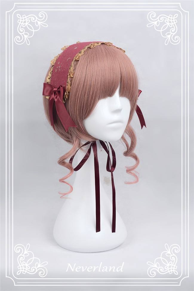 Neverland Lolita -Fly Me to Polaris- Gold Stamping Chiffon Lolita JSK
