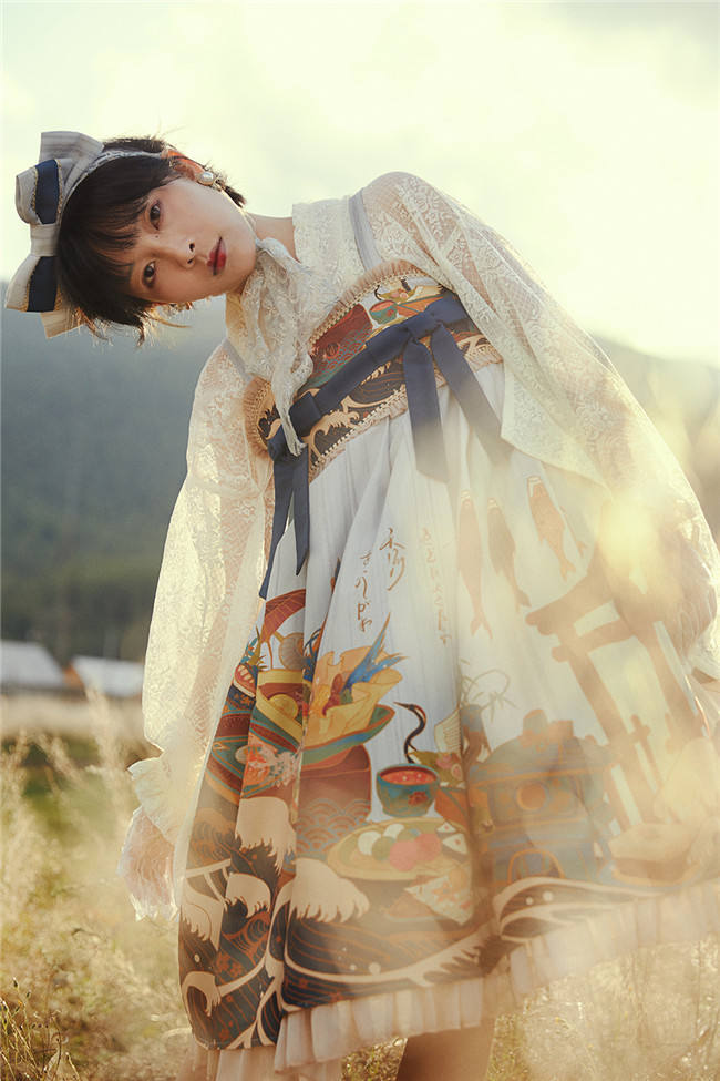 CEL Lolita ~Kaiseki Island Lolita JSK Super High Waist -Ready Made