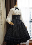 Dailywear Version Fish-bone Striped Lolita Skirt