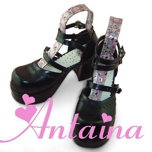White Pink Bow Princess Lolita Shoes