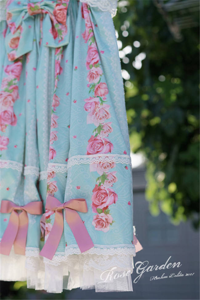 Rose Garden~ Sweet Lolita High Waist JSK Dress - Pre-order