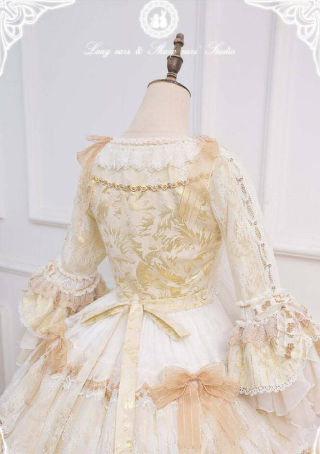 Ode to Love and Vows ~Luxury Lolita Fullset (OP + Necklace + Wristcuffs + Bonnet + Back Yarn) -Ready Made