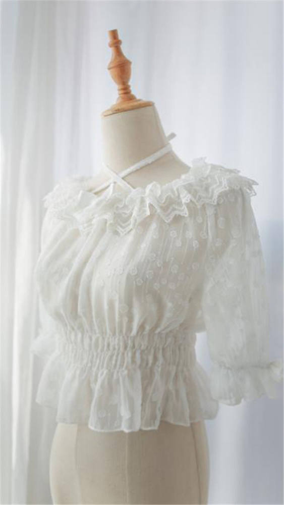 Neverland Lolita ~Dessert Lace Lolita Blouse -Ready MADE