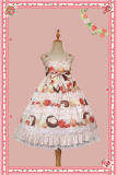 Infanta ~Little Hedgehog ~ Slight High Waist Lolita JSK -Ready made Navy JSK Size S + Headbow - In Stock