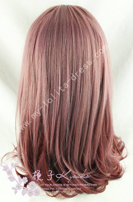 50cm Purple Red Bobo Lolita Wig