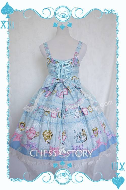 Chess Story Alice's Mad Tea Party Sweet Lolita Jumper Dress