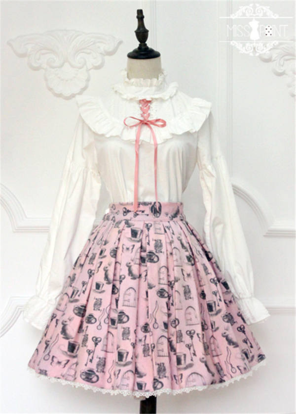 Alice- Vintage Lolita Pleated Skirt Custom Tailor Avaiable -out
