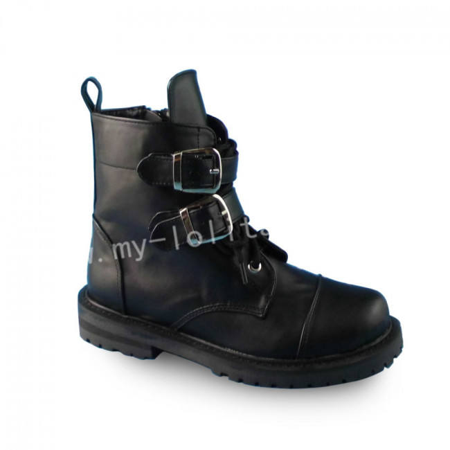 Elegant Black Flats Lolita Boots