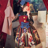 Circus Rabbit Printed Lolita Jumper + Hairclip