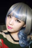 AMO Silver Blue Curls Lolita Wig