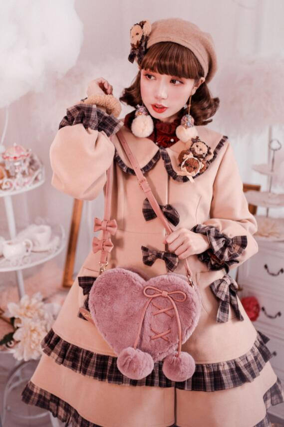 Repair of Love/Star~ Sweet Lolita Fur Hand Bag/Cross-body Bag