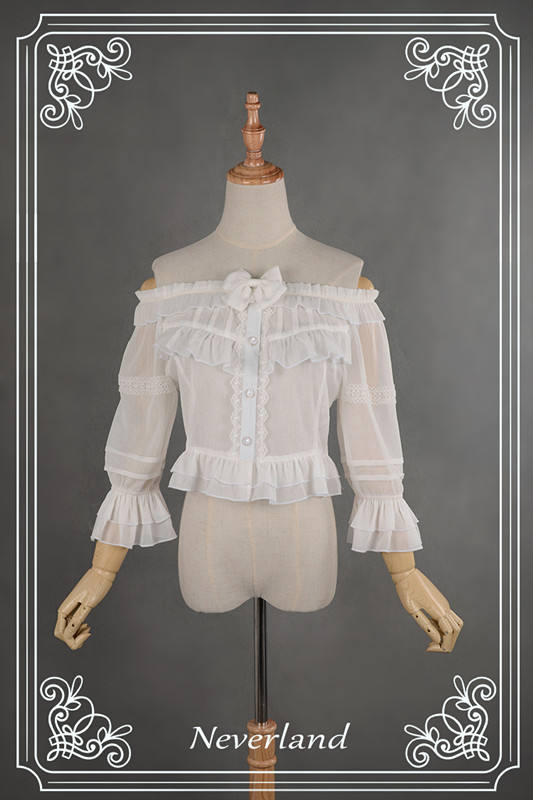 Neverland Lolita Chiffon Lolita Inner Short Blouse - For Summer