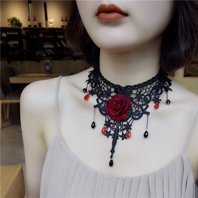 Aimimi~ Vintage Gothic lace Lolita Necklace